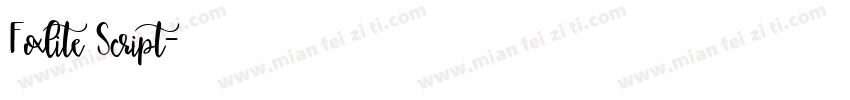 Foxlite Script字体转换